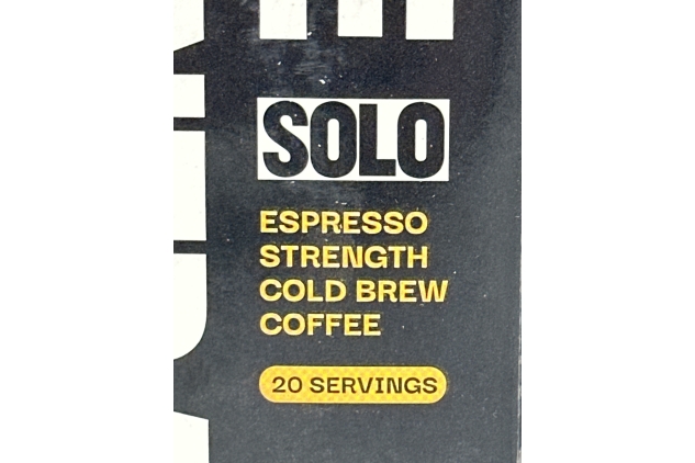 Solo Cold Brew Coffee Concentrate | Espresso Strength | Instant Barista Grade Coffee | Iced Coffee And Espresso Martini Mix | Natural | 1 Litre | 20 Double Shots Per Bottle | BEST BEFORE DATE 20/05/2024