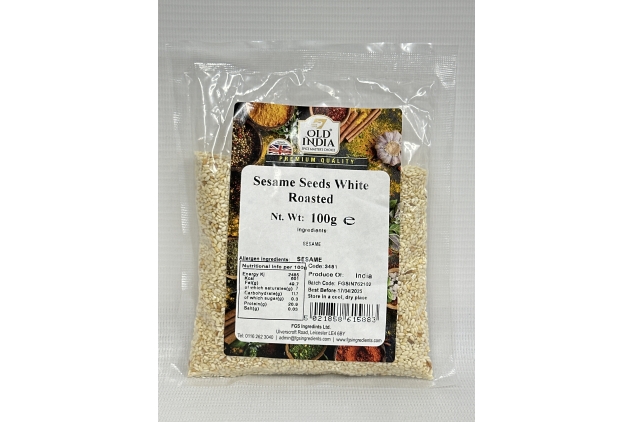 Old India Sesame Seeds White Roasted 100g