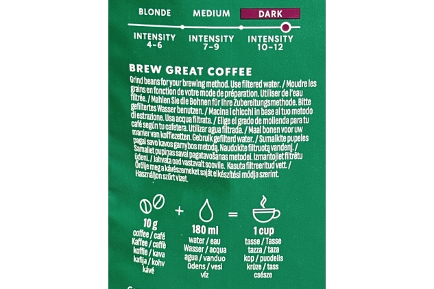 STARBUCKS Espresso Roast, Dark Roast, Whole Bean Coffee 450g | Intensity 11