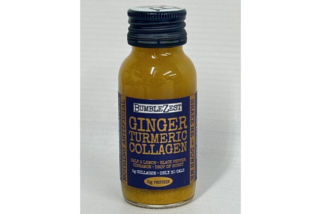 Bumblezest Revive & Restore Ginger Turmeric Collagen Drink Shots 60ml (Pack Of 10) BEST BEFORE DATE 01/07/2024