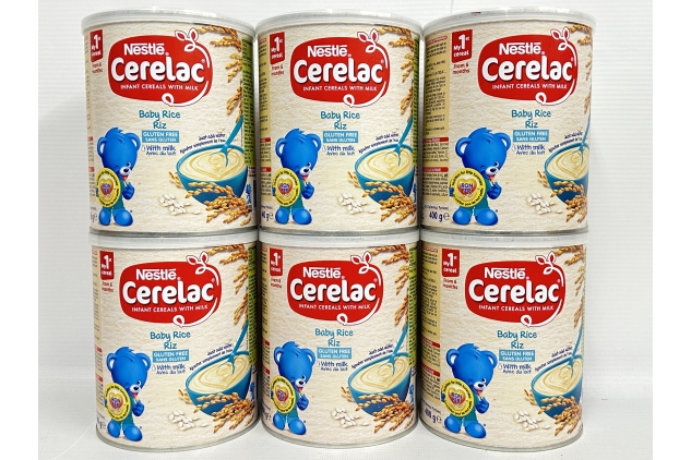 Cerelac Rice with Milk Infant Cereal, 6 months+, 400 g (Pack of 6) BBE 12/2024