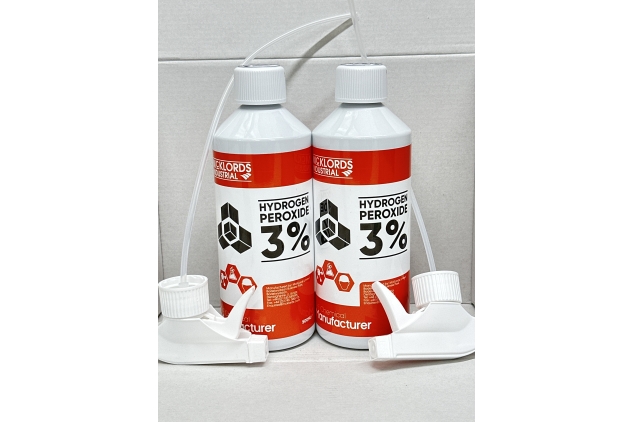 McKLords Hydrogen Peroxide 3%, 500ml, Natural (Pack Of 2)