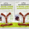 Bamboodles Y-Shape Dog Chew Toy - ideal for Smaller Dogs - Bacon Flavour (Pack Of 2)