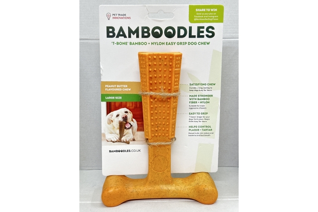 Bamboodles Large Dog Chew toy - Peanut Butter flavour