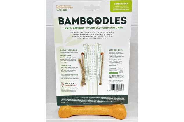 Bamboodles Large Dog Chew toy - Peanut Butter flavour