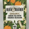 Heath & Heather Organic Green Tea with Orange Blossom 20 Pack Individually Wrapped Herbal Tea Infusions