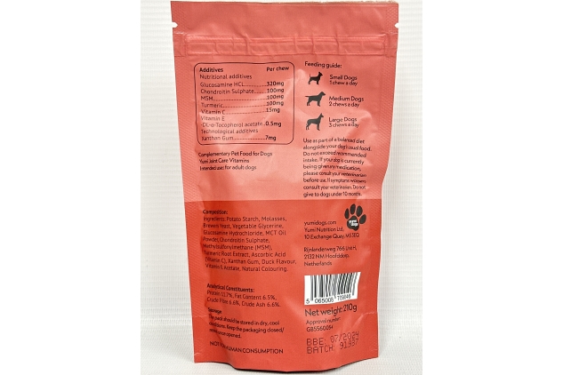 Joint Supplements For Dogs | Hip and Joint Care for Dogs | Contains Glucosamine to Maintain Strength & Mobility | 60 Duck Flavoured Chews | BEST BEFORE DATE 31/07/2024