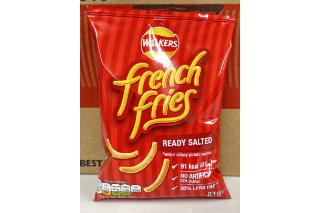 Walkers French Fries Crisps 32 x 21g Bags (Ready Salted) Best Before Date 08/06/2024