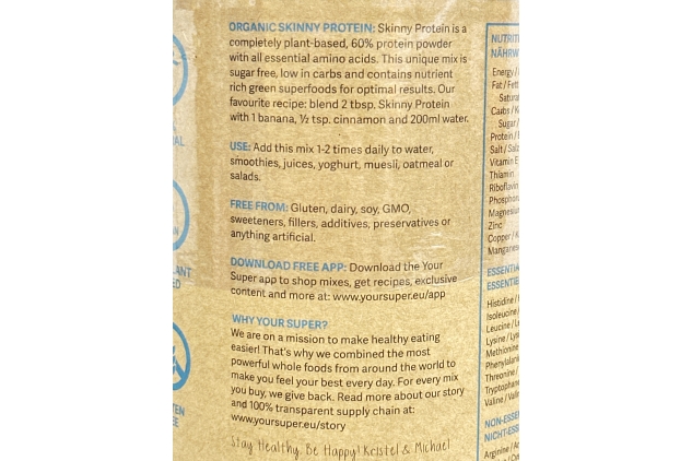 Skinny Protein - The Lean Green Protein Mix 400g | BEST BEFORE DATE 31/05/2024