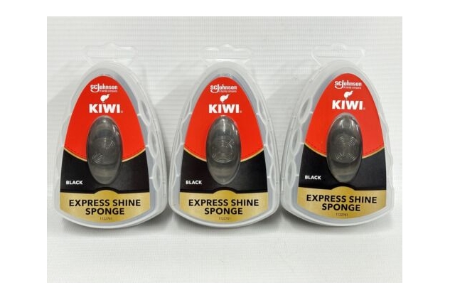 Kiwi Shoe Express Shine Sponge Black 7ml (Pack Of 3)