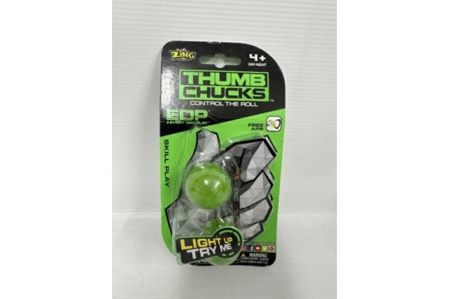 Wind Designs Zing Thumb Chucks Detachable LED Pulse Light Set Of 2 Green