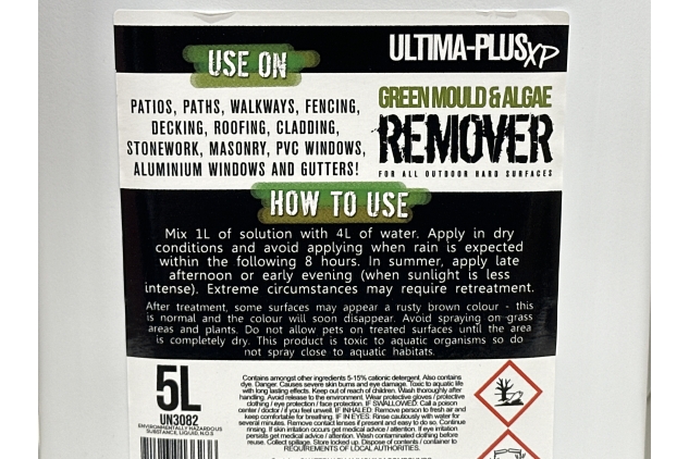 ULTIMA-PLUS XP MY1356 Patio Cleaner & Green Mould And Algae Remover 5 Litre