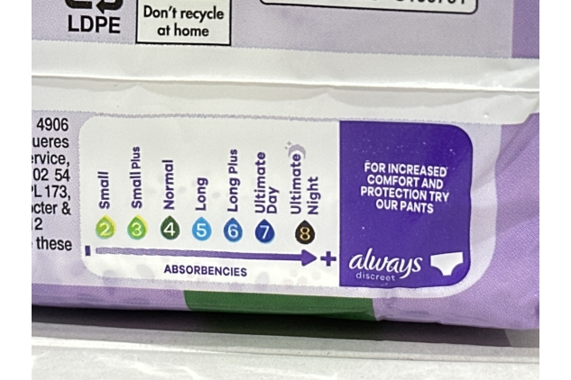 Always Discreet Incontinence Pants Women, Normal, 12 Pads Sanitary Towels