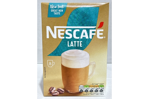 Nescafe Gold Latte Instant Coffee Sachets | 8 Servings 124g