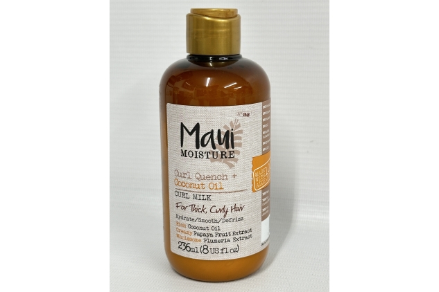 Maui Moisture Curl Quench Coconut Oil SHAMPOO x 385ml & Curl Quench Curl LEAVE IN Milk x 236ml & Curl Quench CONDITIONER x 385ml | Ideal Gift