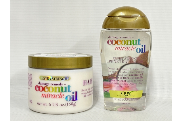 OGX Coconut Miracle Oil Set with Shampoo 385ml, Conditioner 385ml, Hair Mask 168g and Oil 100ml