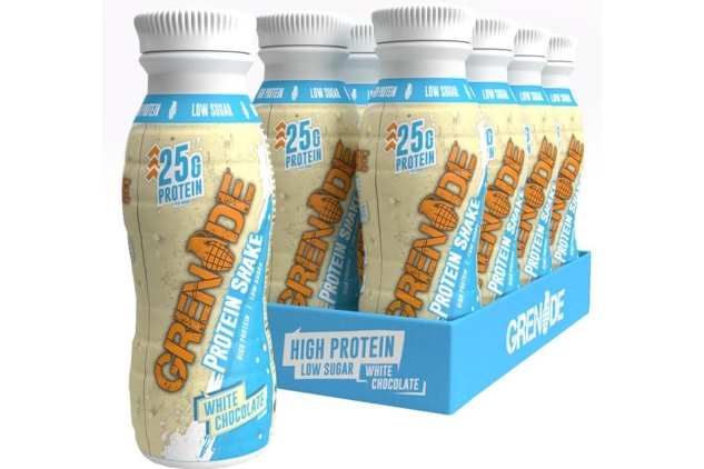 Grenade High Protein Shake, 8 X 330ml - White Chocolate Flavour | 25g Protein Per Drink | Best Before Date 03/09/2024