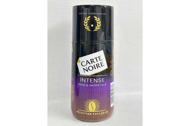 Carte Noire Intense, Arabica and Robusta Dark Roast Instant Coffee, 100g (6 Jars) Best Before Date 30/04/2024