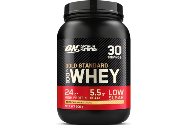 Optimum Nutrition Gold Standard Whey Protein, Muscle Building Powder With Naturally Occurring Glutamine and Amino Acids, French Vanilla Creme, 30 Servings, 900g