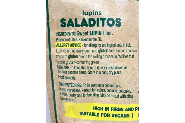 SALADITOS Lupin Flour | High Protein, Low Carb & Keto Friendly | Vegan Flour Alternative, 400g | BBE 30/11/2024