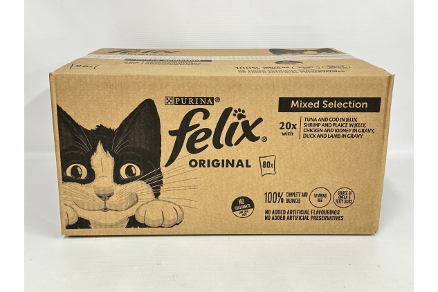 Felix Original Mixed Selection in Jelly & Gravy Wet Cat Food, 100 g X 80 Pouches