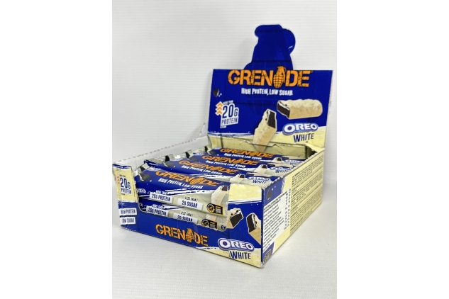 Grenade OREO WHITE Protein Bar - High Protein, Low Sugar, 12 x 60g | Best Before Date 31/10/2024