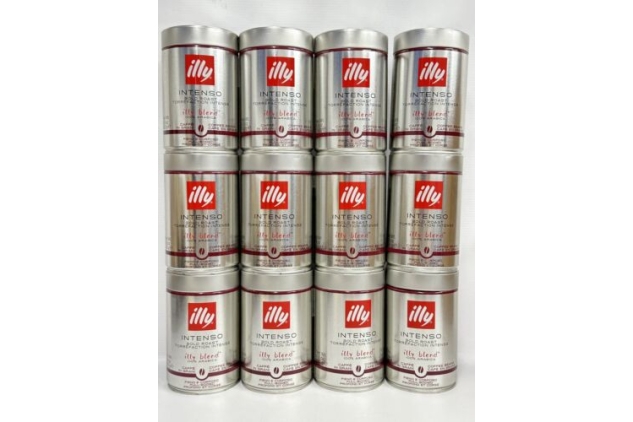 illy Coffee Intenso Coffee Beans Dark Roast 100% Arabica Beans 250g (Pack Of 12) Best Before Date 30/09/2024