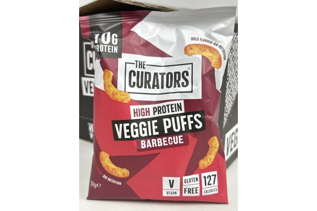 The Curators High Protein Veggie Puffs Barbecue 30g | Pack Of 12