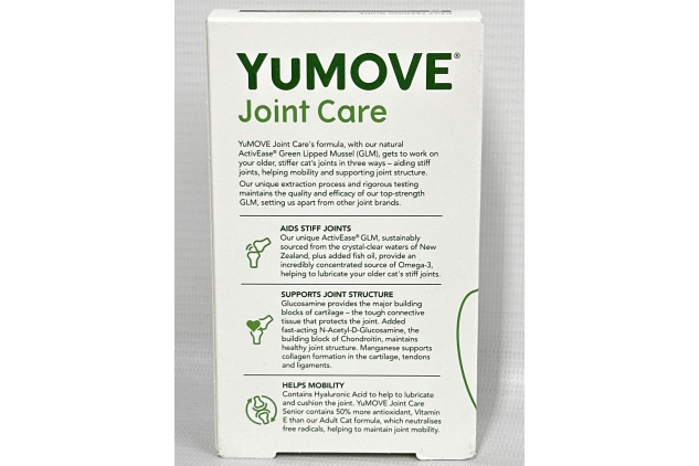 YuMOVE Senior Cat | Joint Supplement for Older, Stiff Cats, FOR SENIOR CATS | 60 Capsules