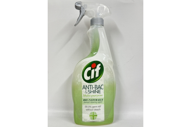 CIF Anti-Bacterial & Shine Multi-Purpose Cleaner Spray 700ml Reusable Bottle