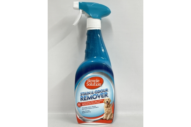 Simple Solution Dog Stain and Odour Remover, Enzymatic Cleaner with Pro-Bacteria Cleaning Power - 750ml