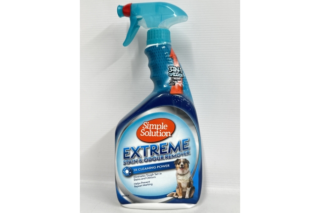 Simple Solution Extreme Pet Stain and Odour Remover, Enzymatic Cleaner with 3X Pro-Bacteria Cleaning Power - 945ml