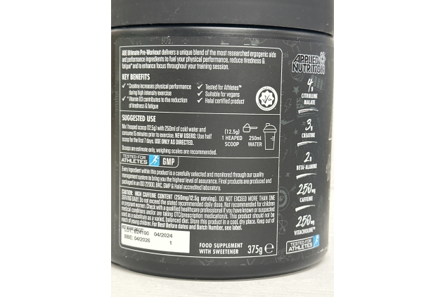 Applied Nutrition ABE Pre Workout - All Black Everything Pre Workout Powder, Energy & Physical Performance with Citrulline, Creatine, Beta Alanine (375g - 30 Servings) (Fruit Punch)