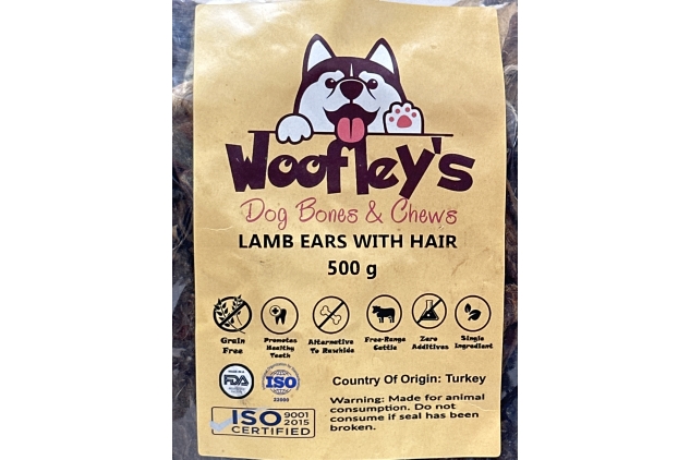 Lamb Ears With Hair Natural Dog Treat Chews | 500g Bag