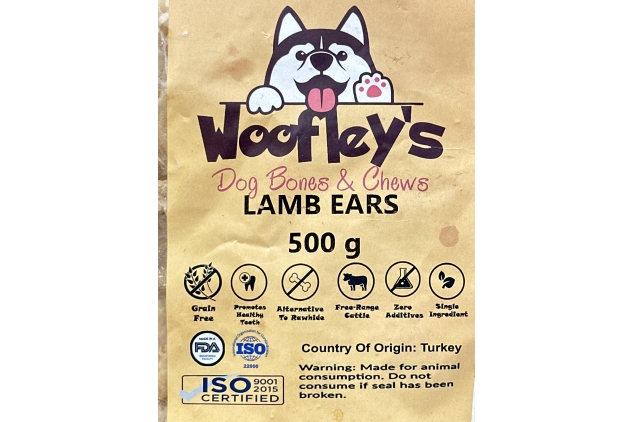 Lamb Ears No Hair Natural Dog Treat Chews | 500g Bag