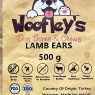 Lamb Ears No Hair Natural Dog Treat Chews | 500g Bag