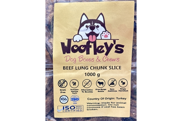 Beef Lung Chunk Slices Natural Dog Treat Chews | 1KG Bag