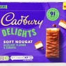 Cadbury Delights Soft Nougat Hazelnut & Caramel Chocolate Bars 22g | 30 Bars | Bulk Buy | Best Before Date 11/08/2024