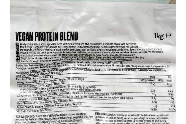 MyProtein Vegan Protein Blend Chocolate Flavour 1KG | 33 Servings