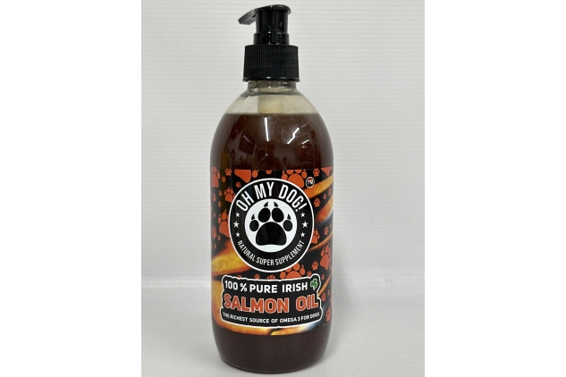 Oh My Dog! Pure Irish Salmon Oil | Natural Supplement For Dogs | 550ml