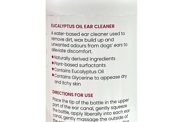 Pawbits Ear Cleaner for Dogs & Cats A Moisturising Ear Cleaning Solution with Eucalyptus Oil to Remove Dirt & Wax – Non Toxic & Soothing Drops to Stop Itching & Discomfort, Head Shaking (500ml)