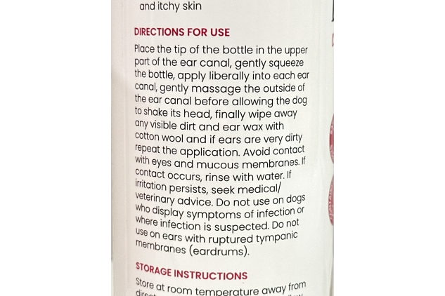 Pawbits Ear Cleaner for Dogs & Cats A Moisturising Ear Cleaning Solution with Eucalyptus Oil to Remove Dirt & Wax – Non Toxic & Soothing Drops to Stop Itching & Discomfort, Head Shaking (500ml)