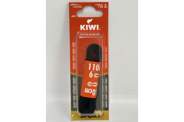 Kiwi Shoe Lace SPORT Flat Cord Black 110cm | 1 Pair