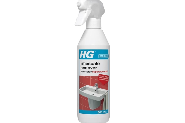 HG Limescale Remover Foam Spray Super Powerful, Sink Tap & Toilet Limescale Remover, Bathroom Cleaner & Descaler for Shower Heads, Chrome, Baths & Screens - 500ml