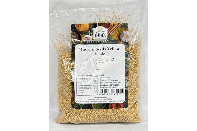 Mustard Seeds Yellow Whole 250g