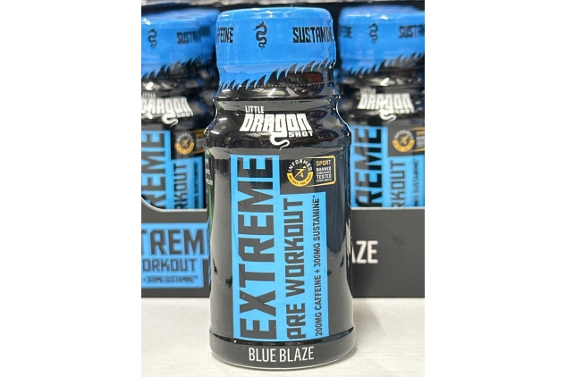 Little Dragon Extreme Pre Workout Shot Blue Raspberry 12 X 60ml | BEST BEFORE DATE 31/05/2024