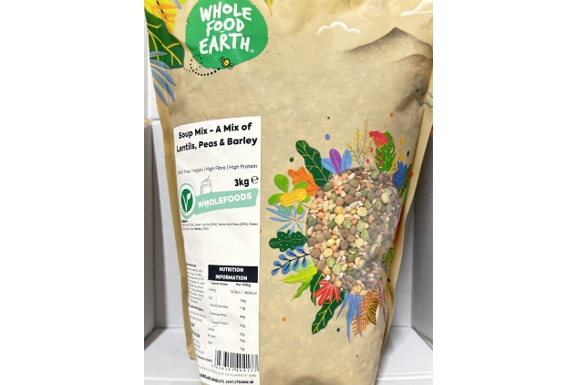 Soup Mix - A Mix of Lentils, Peas and Barley 3 kg | GMO Free | High Fibre | High Protein | Best Before Date 25/09/2024