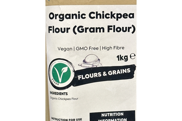 Organic Chickpea Flour (Gram Flour) – 1 kg | Vegan | GMO Free | High Fibre | Certified Organic | Best Before Date 27/09/2024