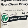 Organic Chickpea Flour (Gram Flour) – 1 kg | Vegan | GMO Free | High Fibre | Certified Organic | Best Before Date 27/09/2024