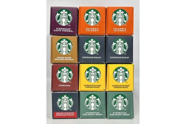 STARBUCKS Variety Pack by Nespresso | 8 Flavours | 120 Coffee Capsules | Best Before Date 27/07/2024